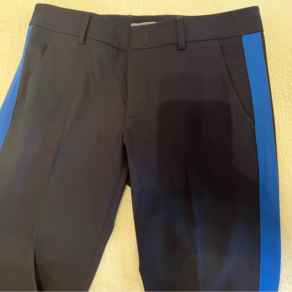 Vince navy trousers, bright blue side stripe. Size S. Perf condition, Never Worn - Picture 6 of 9